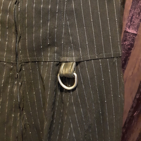 RARE Vintage Lip Service pinstripe ballgown Punk Goth Fetish Vampire Tripp NYC - Picture 8 of 9